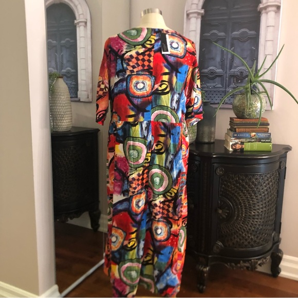 NWT Zanzea collection Bohemian Dress Printed Long Maxi Summer Sundress size XXXL - Picture 11 of 12